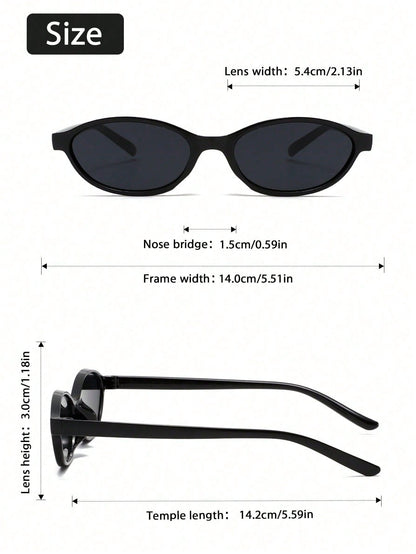 5pcs Women’s Geometric Full Frame Colorful Glasses