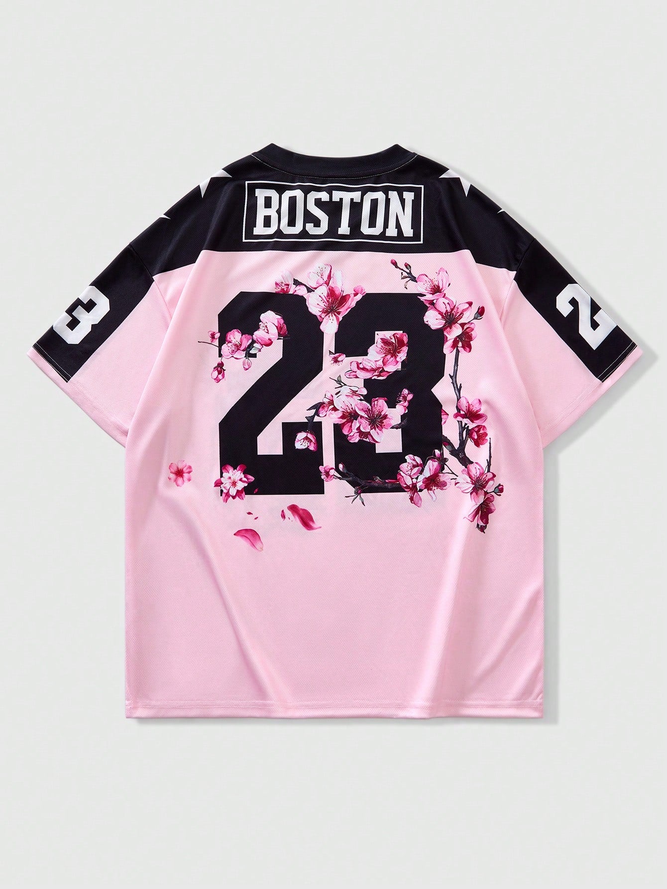 Prep Preppy Slogan Number Graphic Short Sleeve Jersey