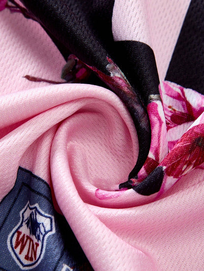 Prep Preppy Slogan Number Graphic Short Sleeve Jersey