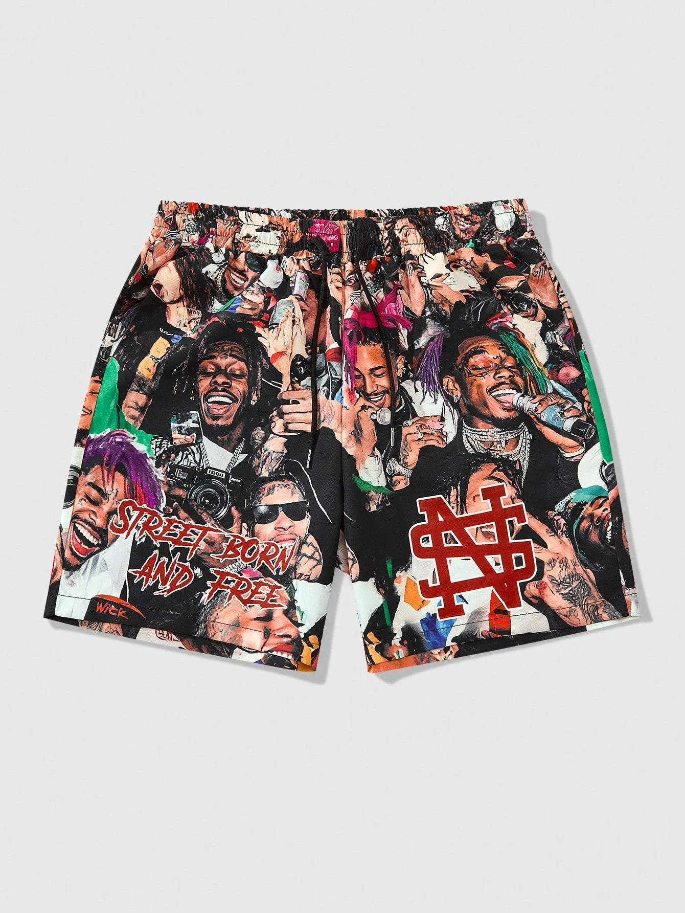 Men's Figure Graphic Street Life Woven Shorts