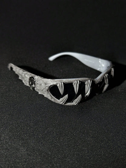 Vintage Skull Cashew Flower Unisex Fashion Glasses