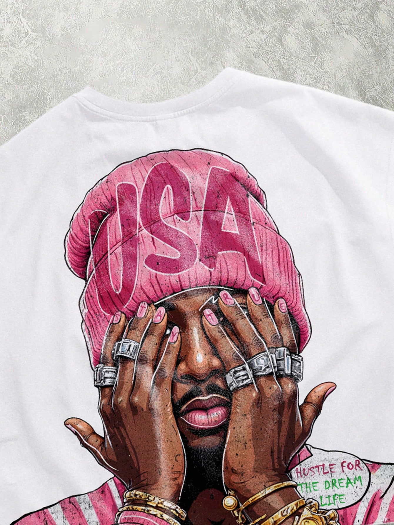 Men's Hip Hop Graphic Loose Crop Tank Top