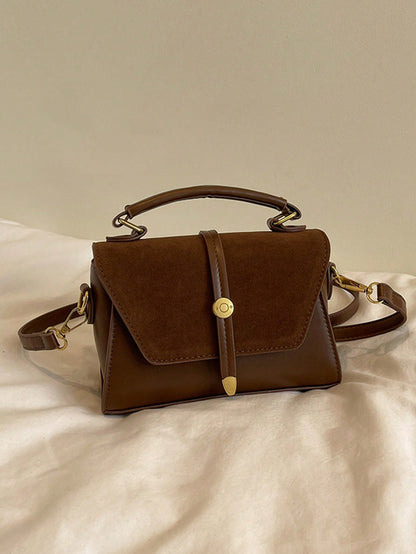 Retro Suede PU Leather Mini Square Shoulder Bag