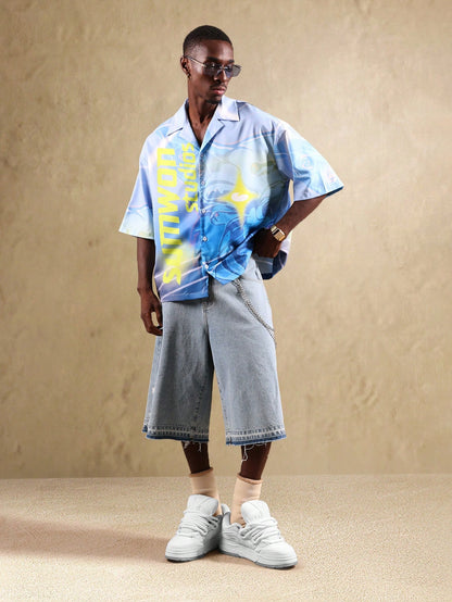 Artistic All-Over Print Short Sleeve Resort Shirt