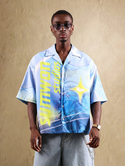 Artistic All-Over Print Short Sleeve Resort Shirt