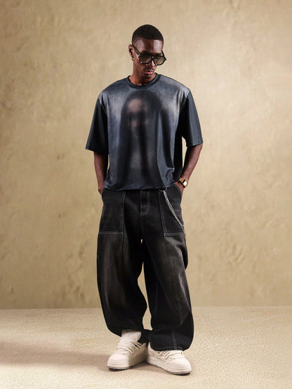 Oversized Blurred Portrait Graphic Tee