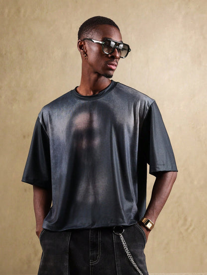 Oversized Blurred Portrait Graphic Tee