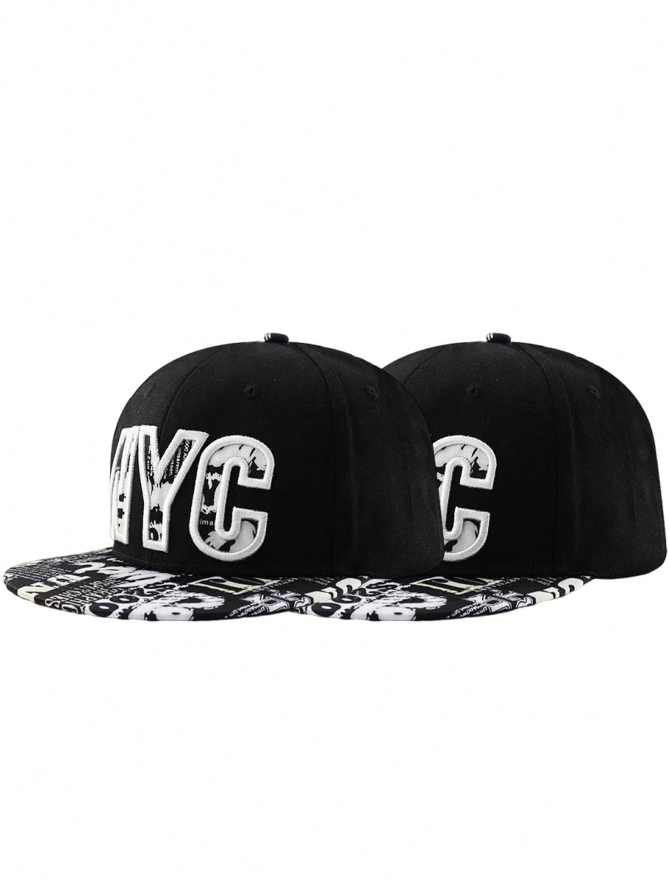 Men's Street Hip Hop Black & White Baseball Cap