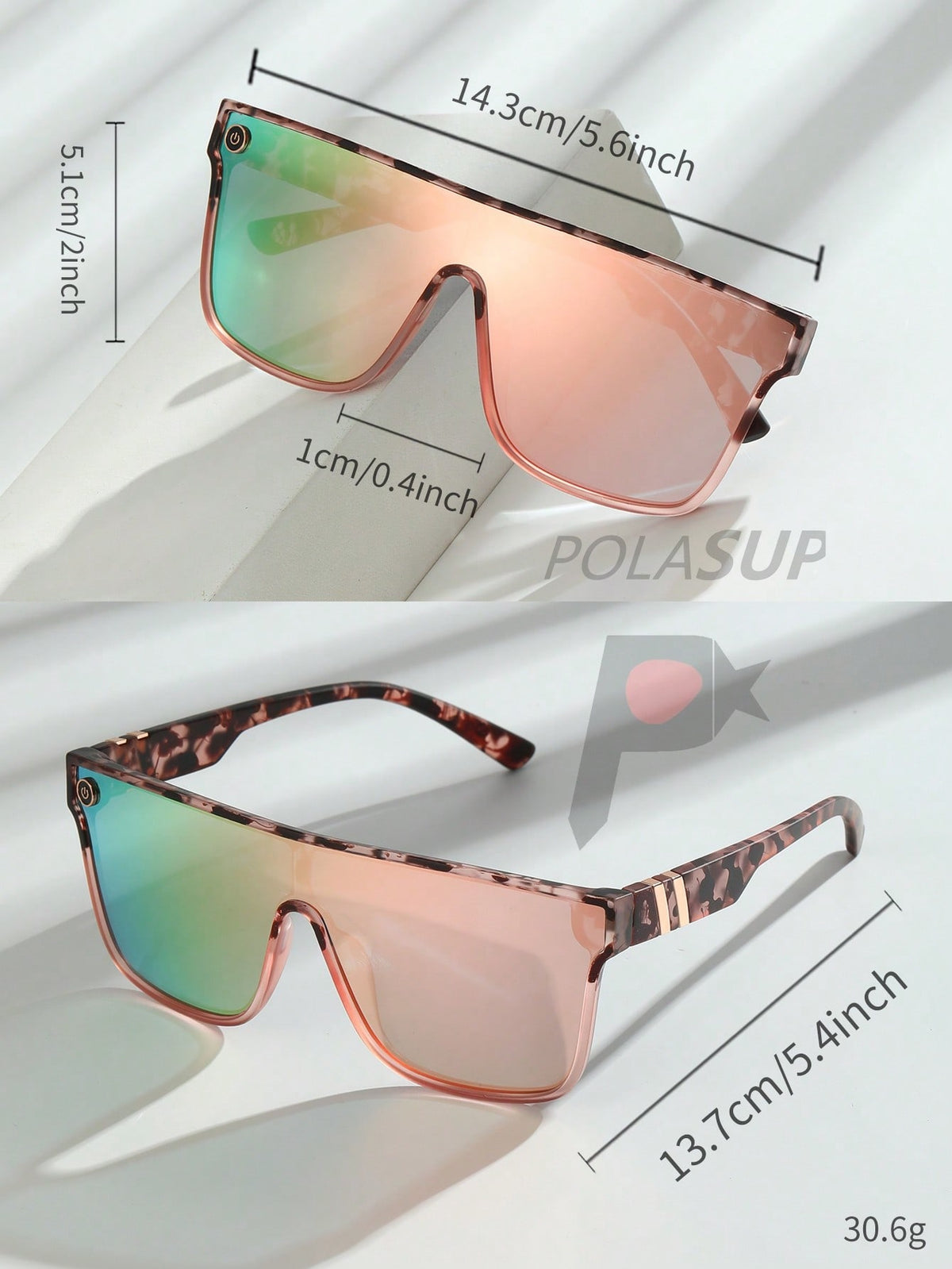 Handmade Sakura Pink Tie-Dye Oversized Cycling Goggles