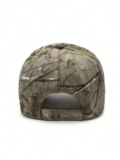 Embroidered Deer Logo Camouflage Baseball Cap