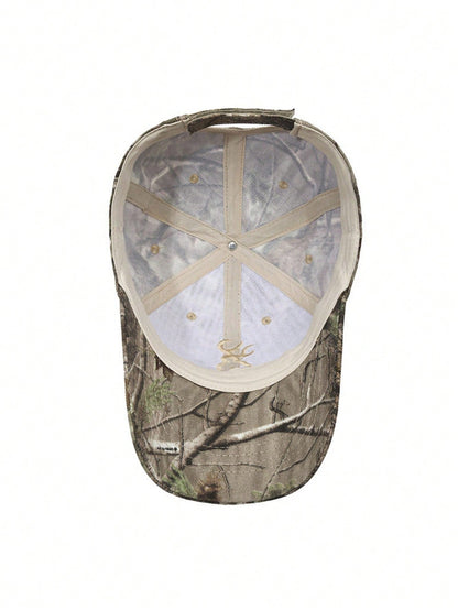 Embroidered Deer Logo Camouflage Baseball Cap