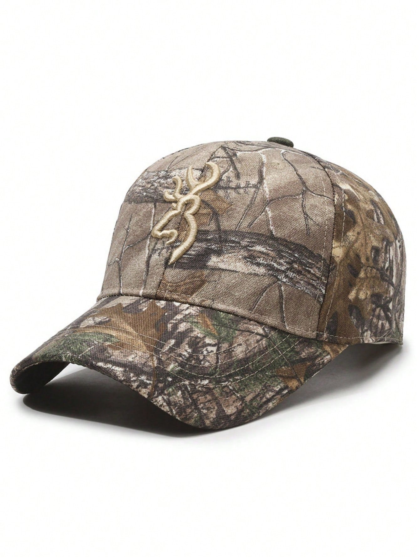 Embroidered Deer Logo Camouflage Baseball Cap