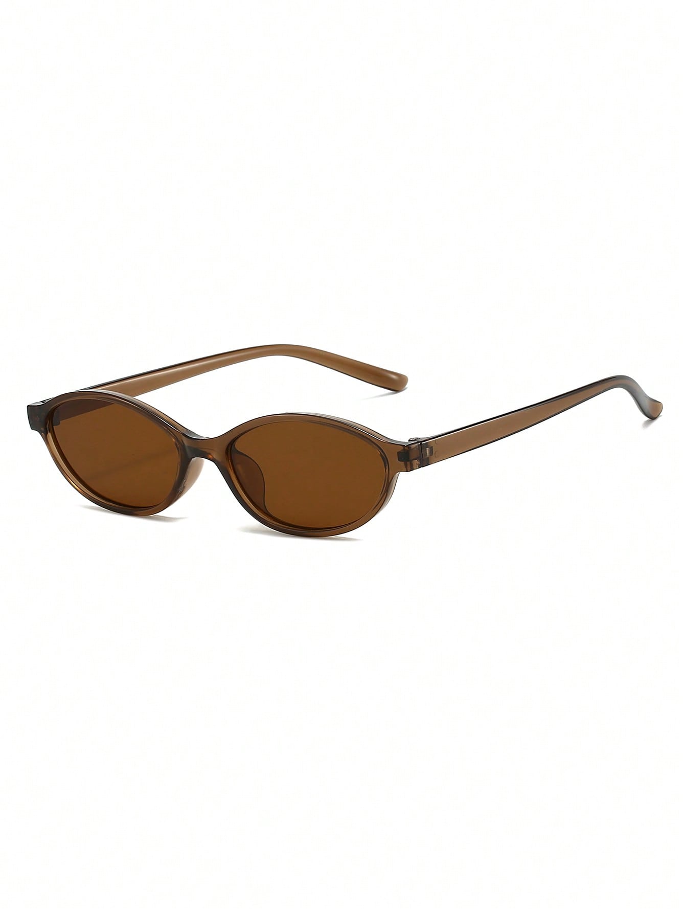Vintage Oval Brown Small Frame Fashion Glasses