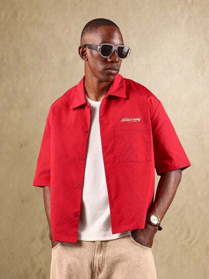 Summer Resort Paradise Short Sleeve Beach Shirt