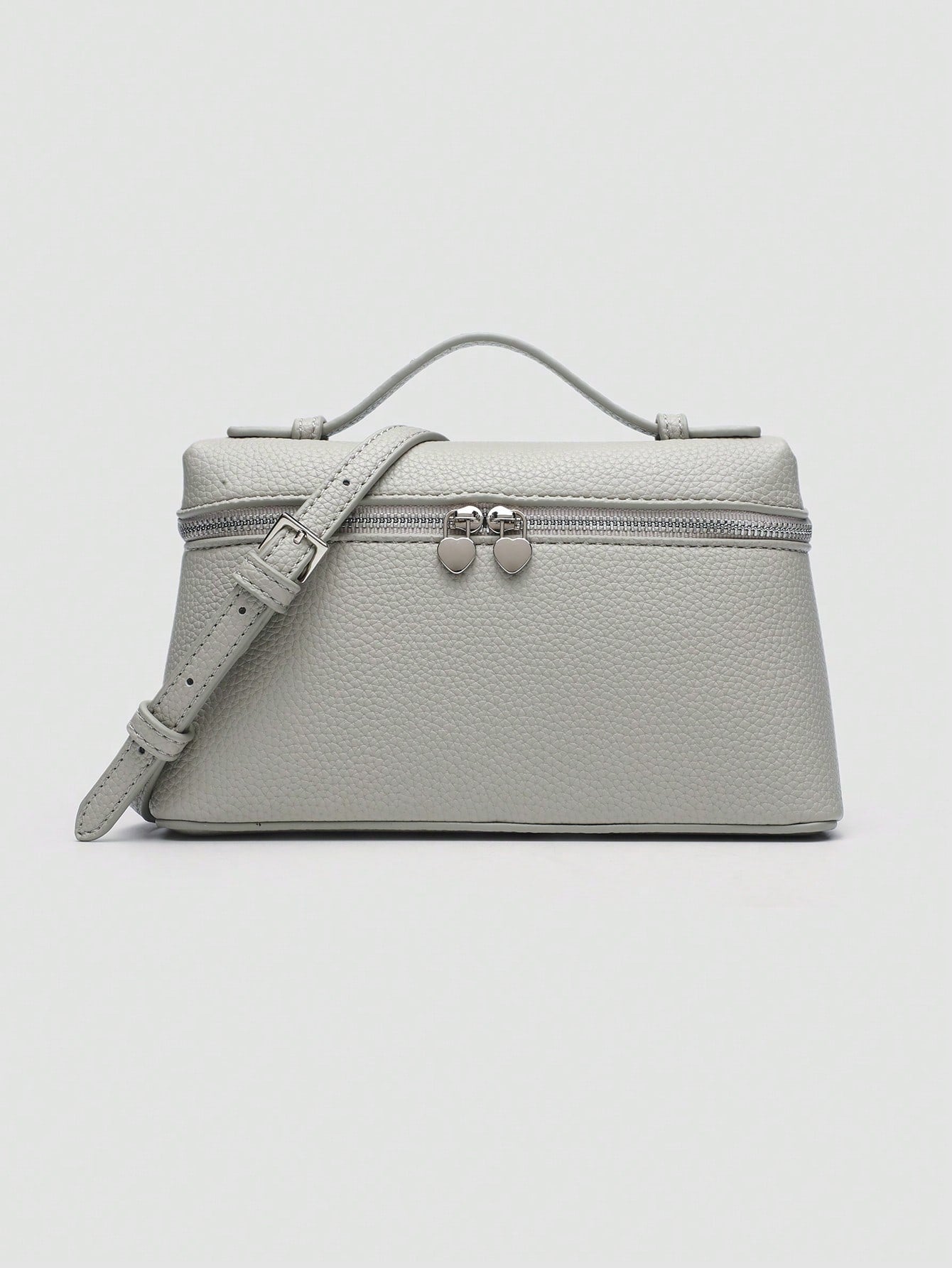 Lychee Pattern PU Leather Square Crossbody Bag