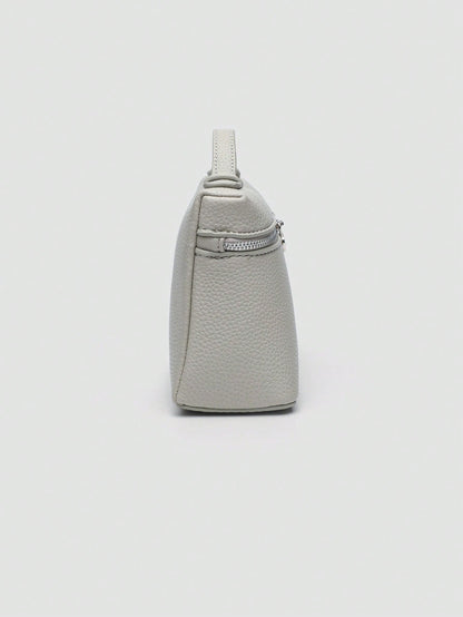 Lychee Pattern PU Leather Square Crossbody Bag