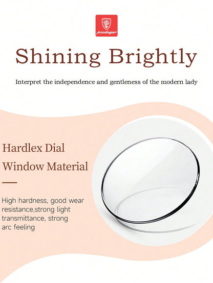 POEDAGAR Elegant Waterproof Luminous Rectangular Watch