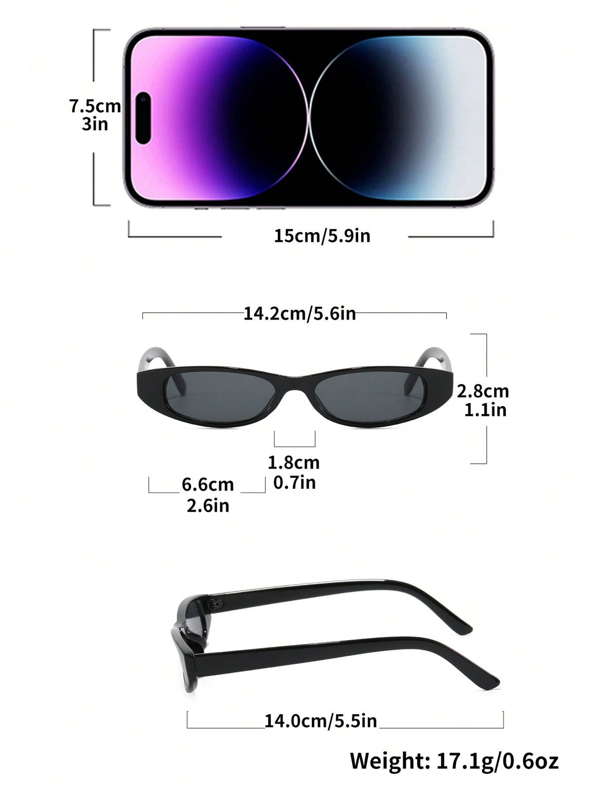 Women’s Slim Cat-Eye Y2K Street Style Fashion Glasses
