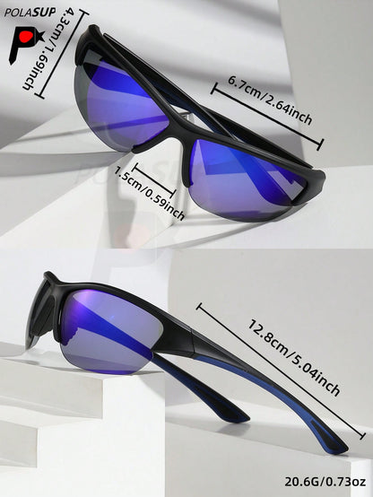 Men's Polarized Half-Frame Sports Cycling Sunglasses