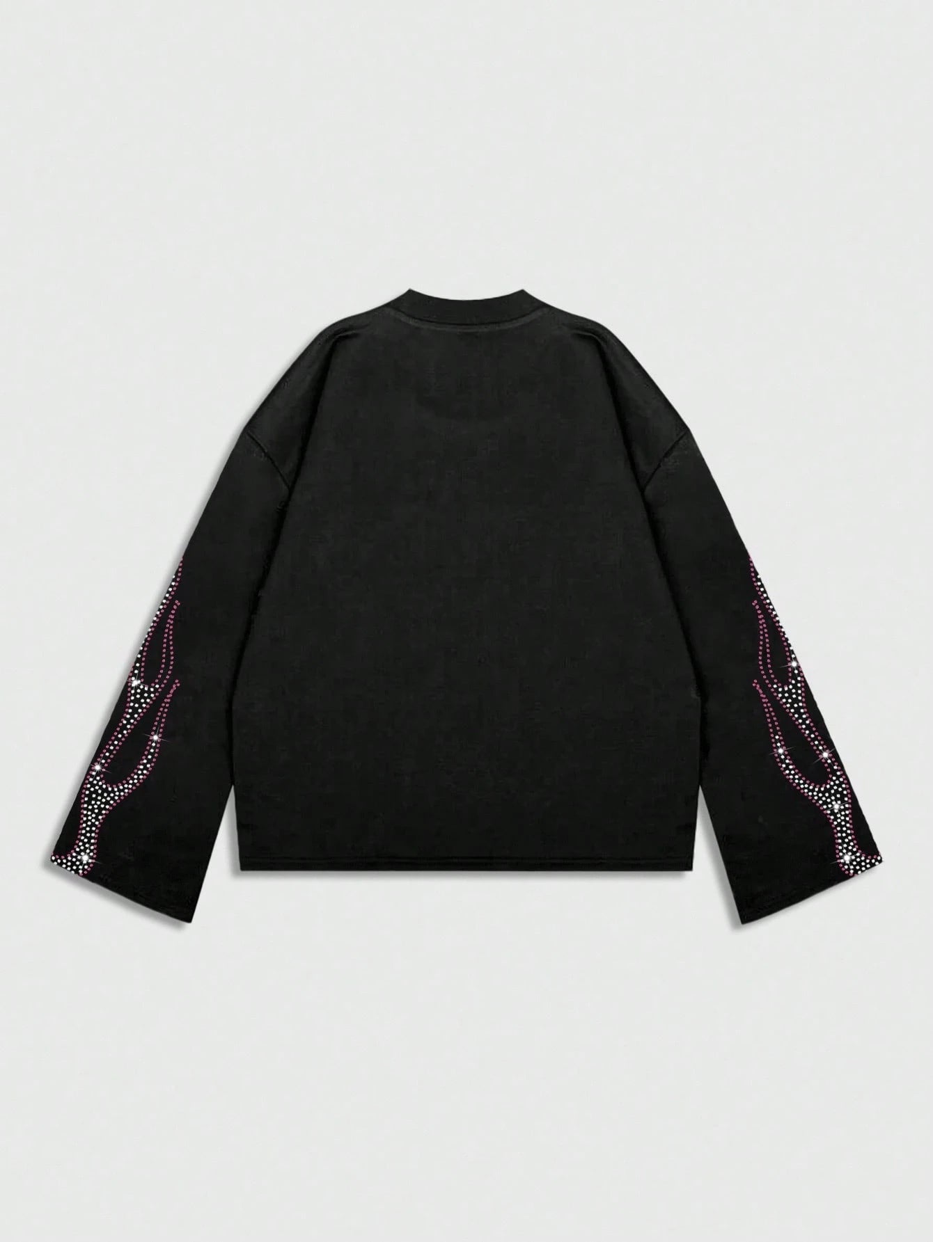 Men Diamond Eye Print Loose Long Sleeve T-Shirt