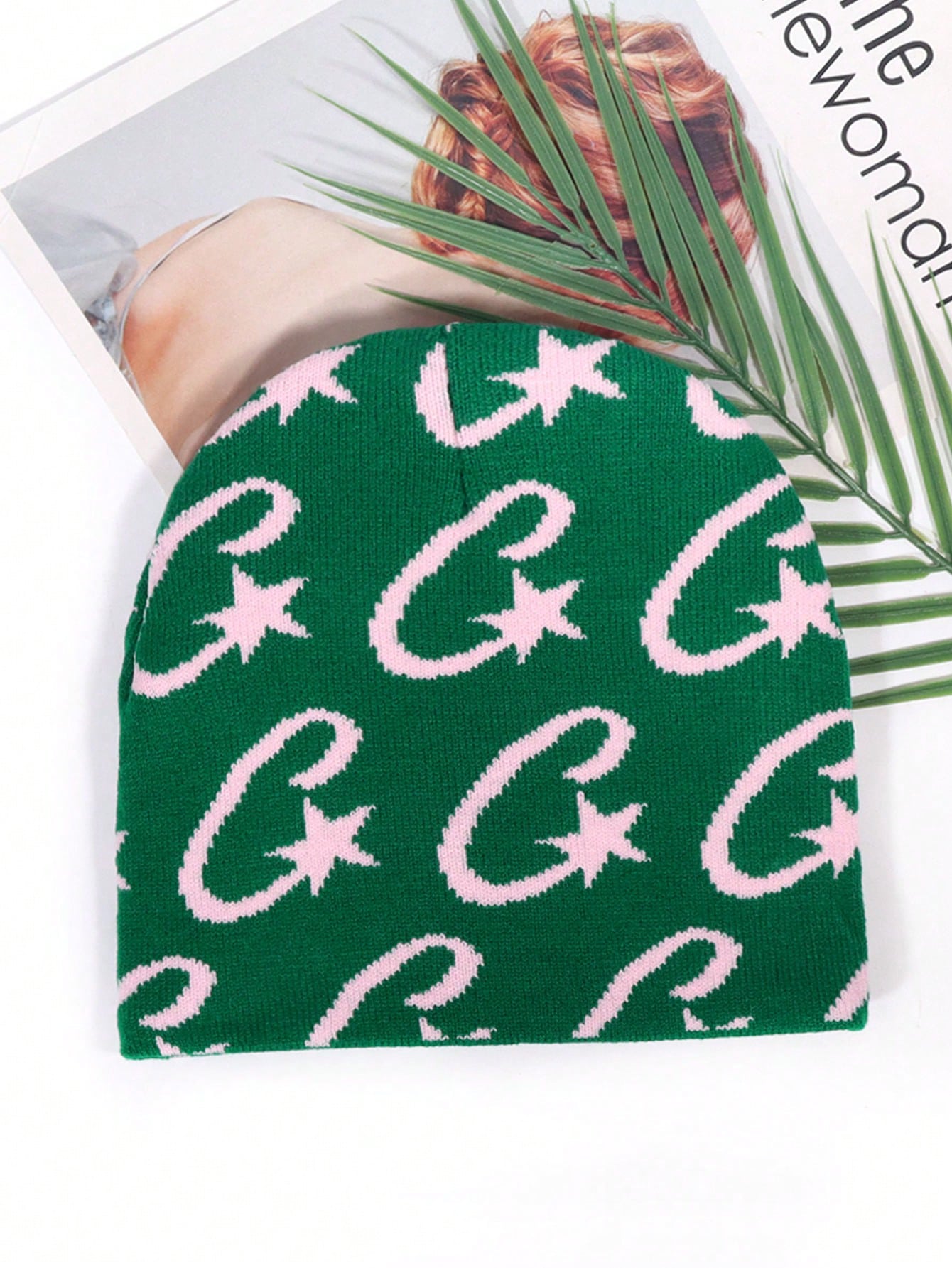 Letter C Constellation Jacquard Knitted Beanie Cap
