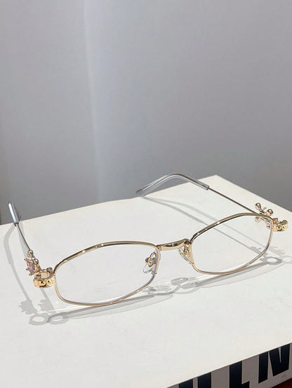 Small Square Y2K Rhinestone Transparent Fashion Glasses
