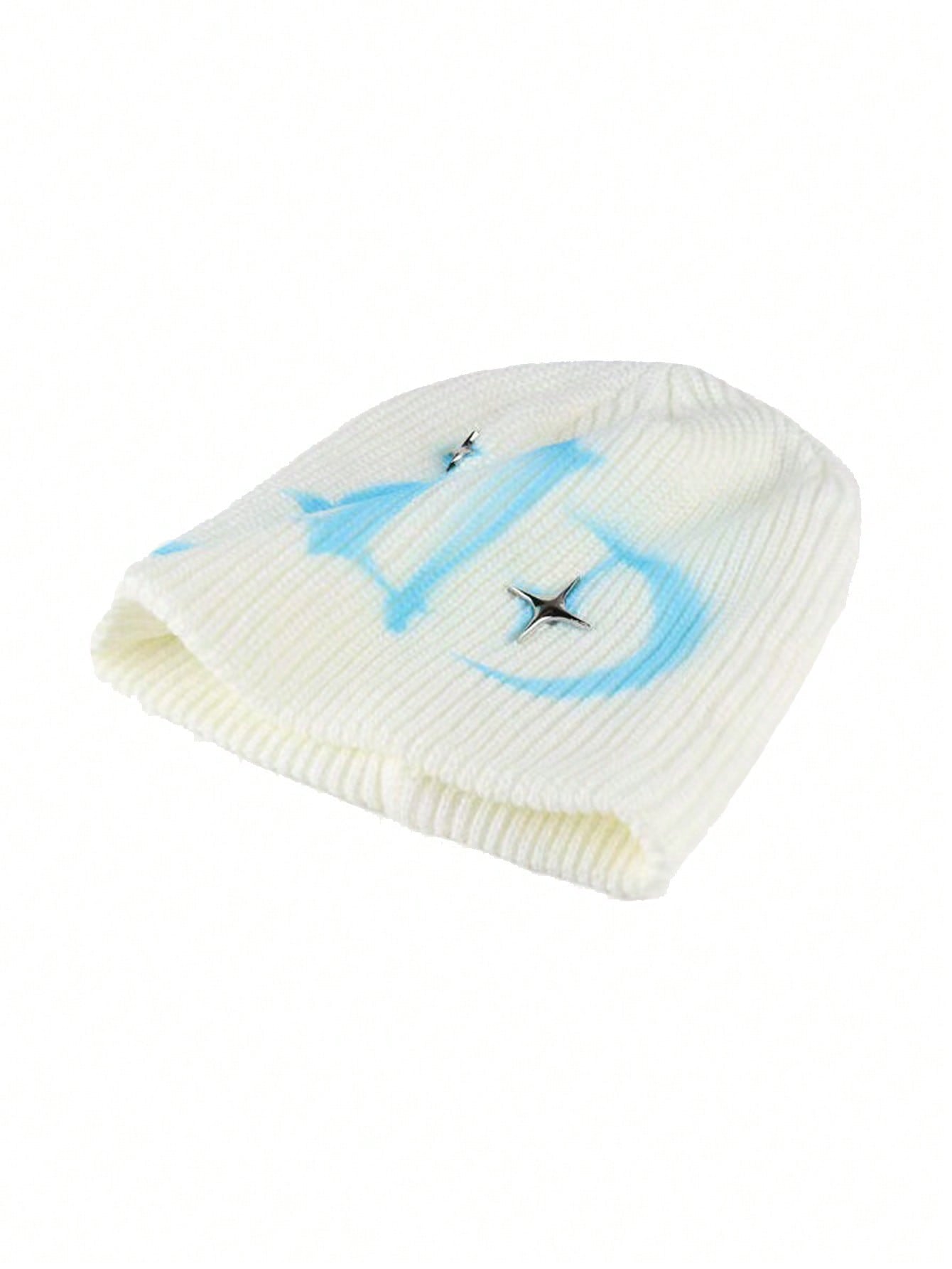 Unisex Y2K Hand-Painted Knitted Star Street Style Beanie