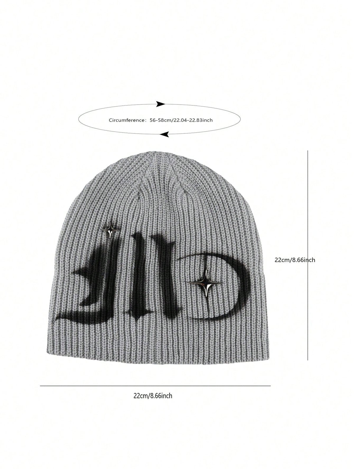 Unisex Y2K Hand-Painted Knitted Star Street Style Beanie