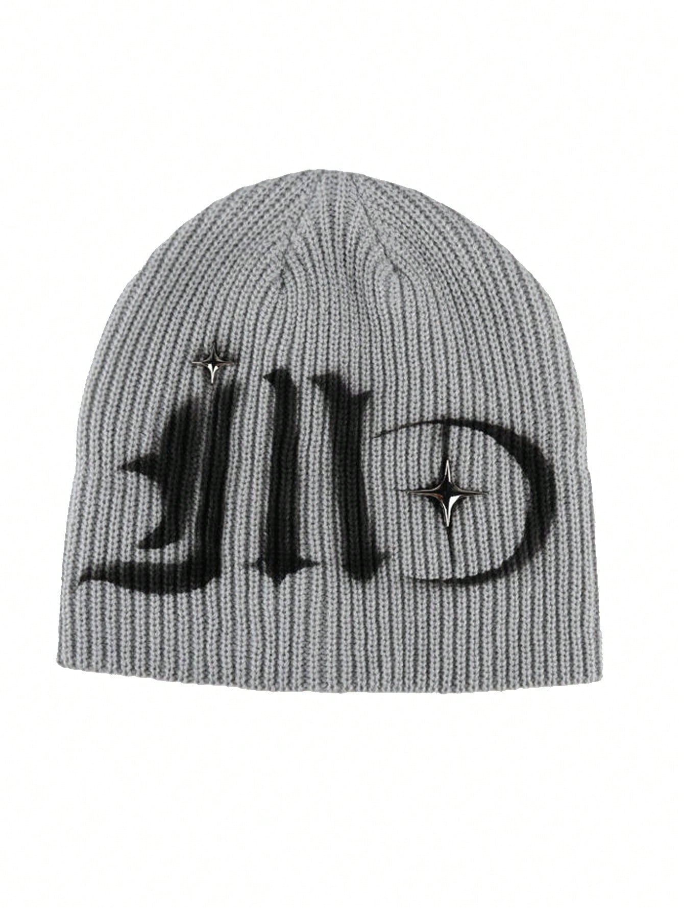 Unisex Y2K Hand-Painted Knitted Star Street Style Beanie