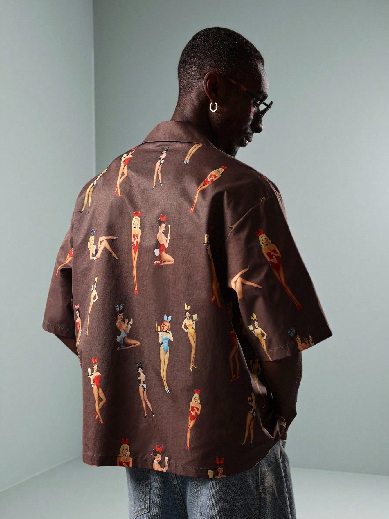 Playboy x SUMWON Pin-Up Bunny Print Hawaiian Shirt