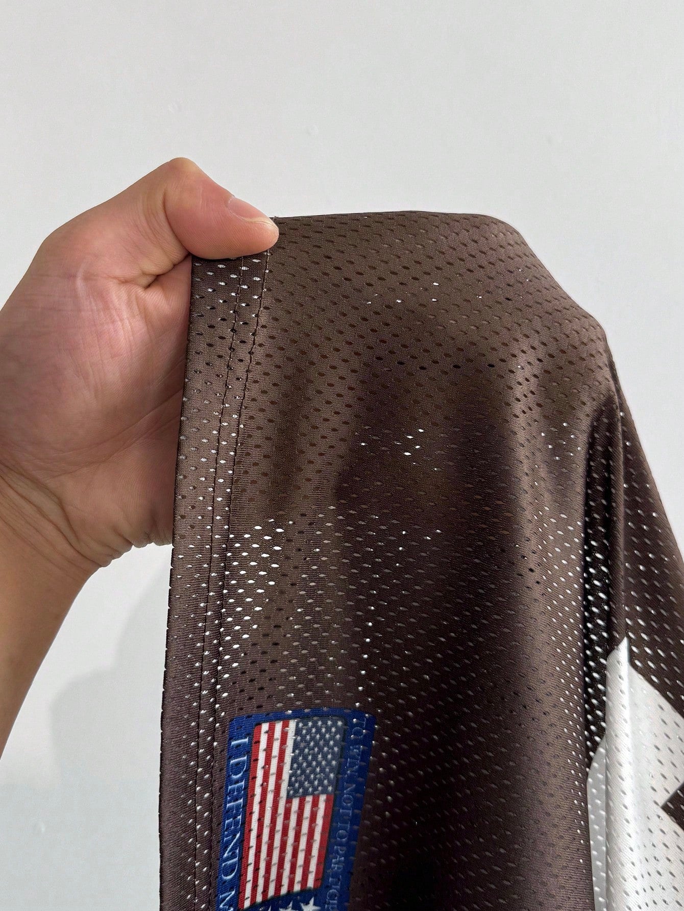 Women's Y2K Oversized Brown Mesh Jersey