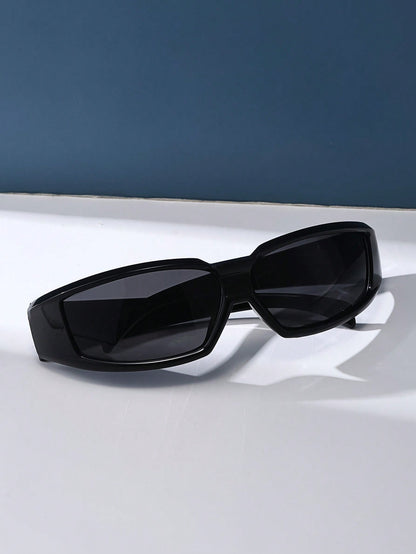 Black Y2K Retro Small Frame Cross Decor Fashion Glasses
