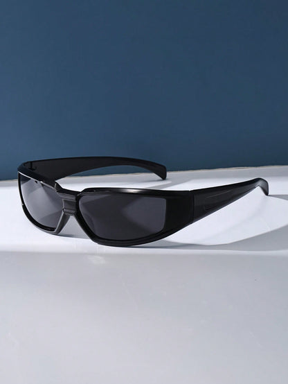 Black Y2K Retro Small Frame Cross Decor Fashion Glasses