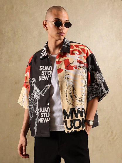Artist Collection Skeleton Graphic Boxy Shirt