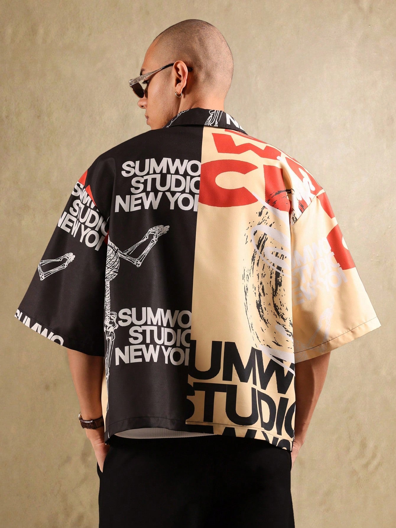 Artist Collection Skeleton Graphic Boxy Shirt
