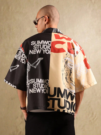 Artist Collection Skeleton Graphic Boxy Shirt