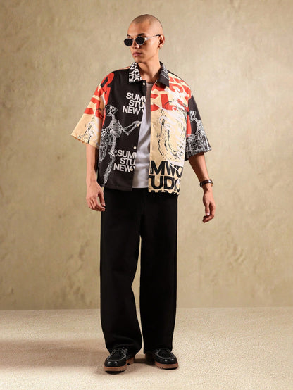 Artist Collection Skeleton Graphic Boxy Shirt