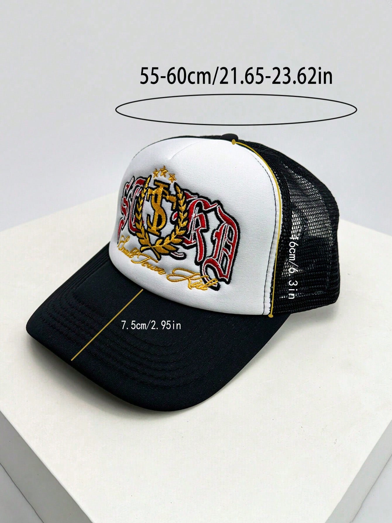 Badge Embroidery Mesh Trucker Snapback Baseball Cap