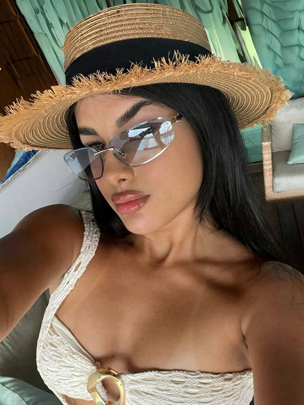 Y2K Ultra-Thin Wrap-Around One-Piece Fashion Glasses