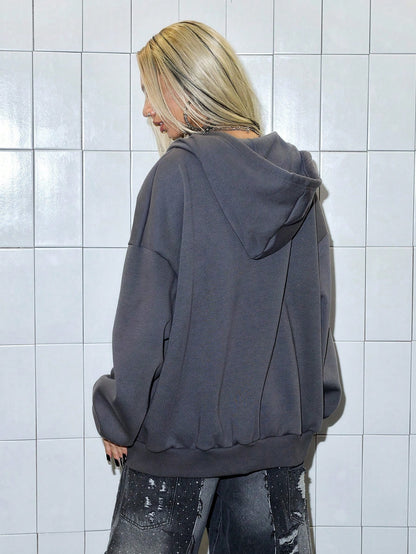 Paul Frank X ROMWE Y2K Monkey Zip Hoodie