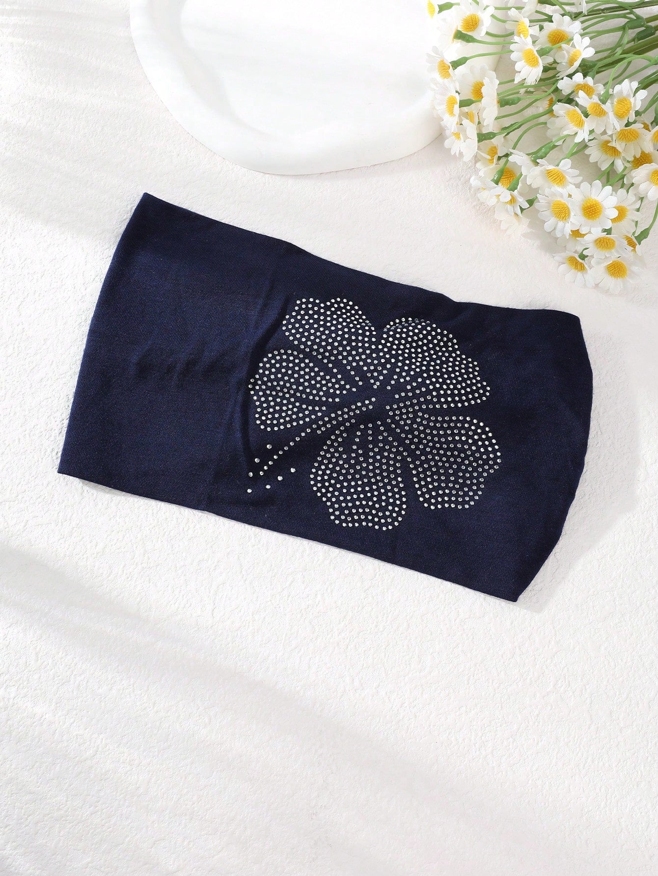 Retro Rhinestone Hibiscus Fashion Headband