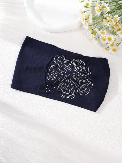 Retro Rhinestone Hibiscus Fashion Headband