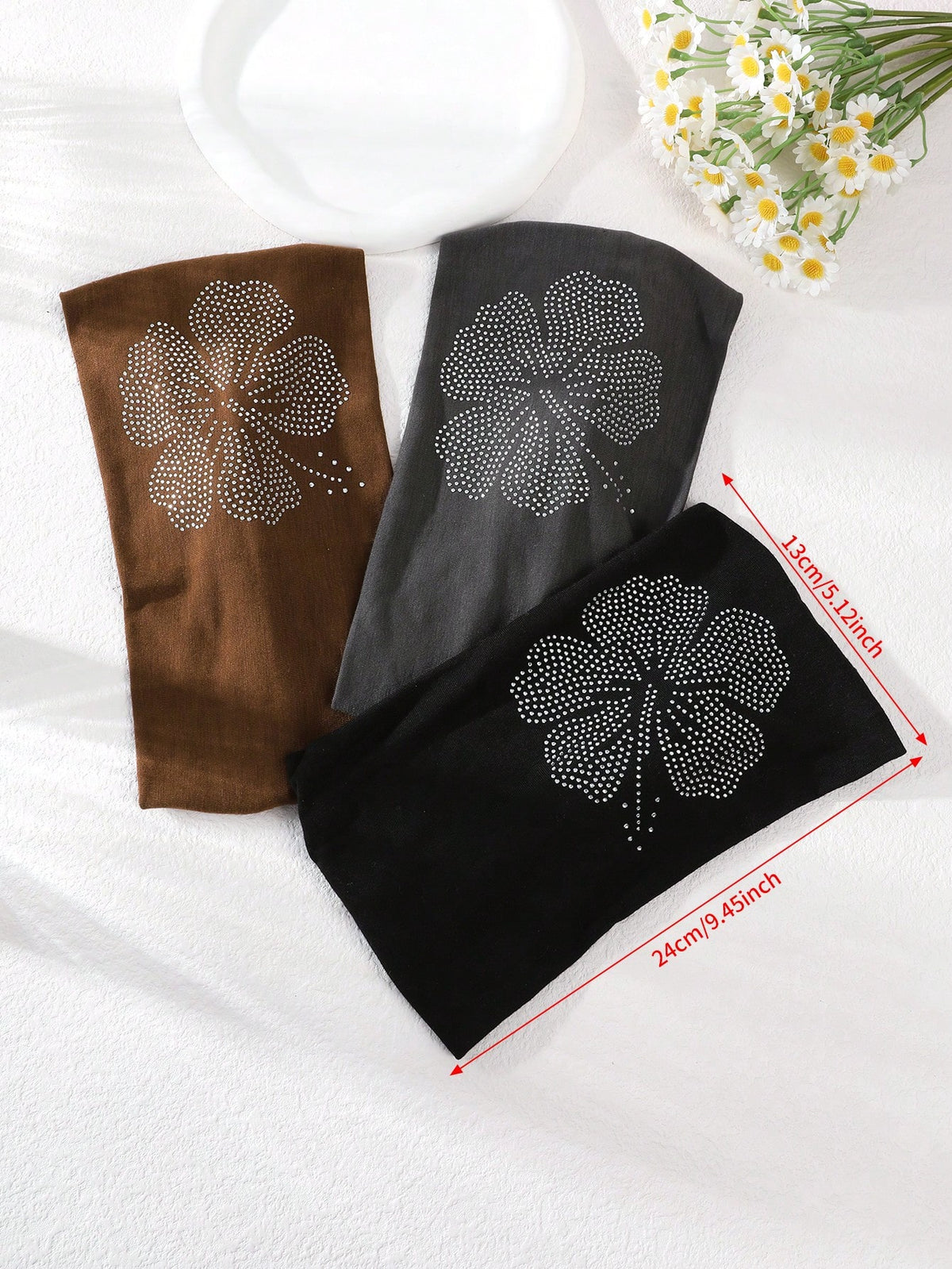 Retro Rhinestone Hibiscus Fashion Headband