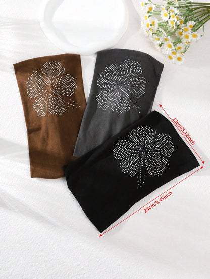 Retro Rhinestone Hibiscus Fashion Headband