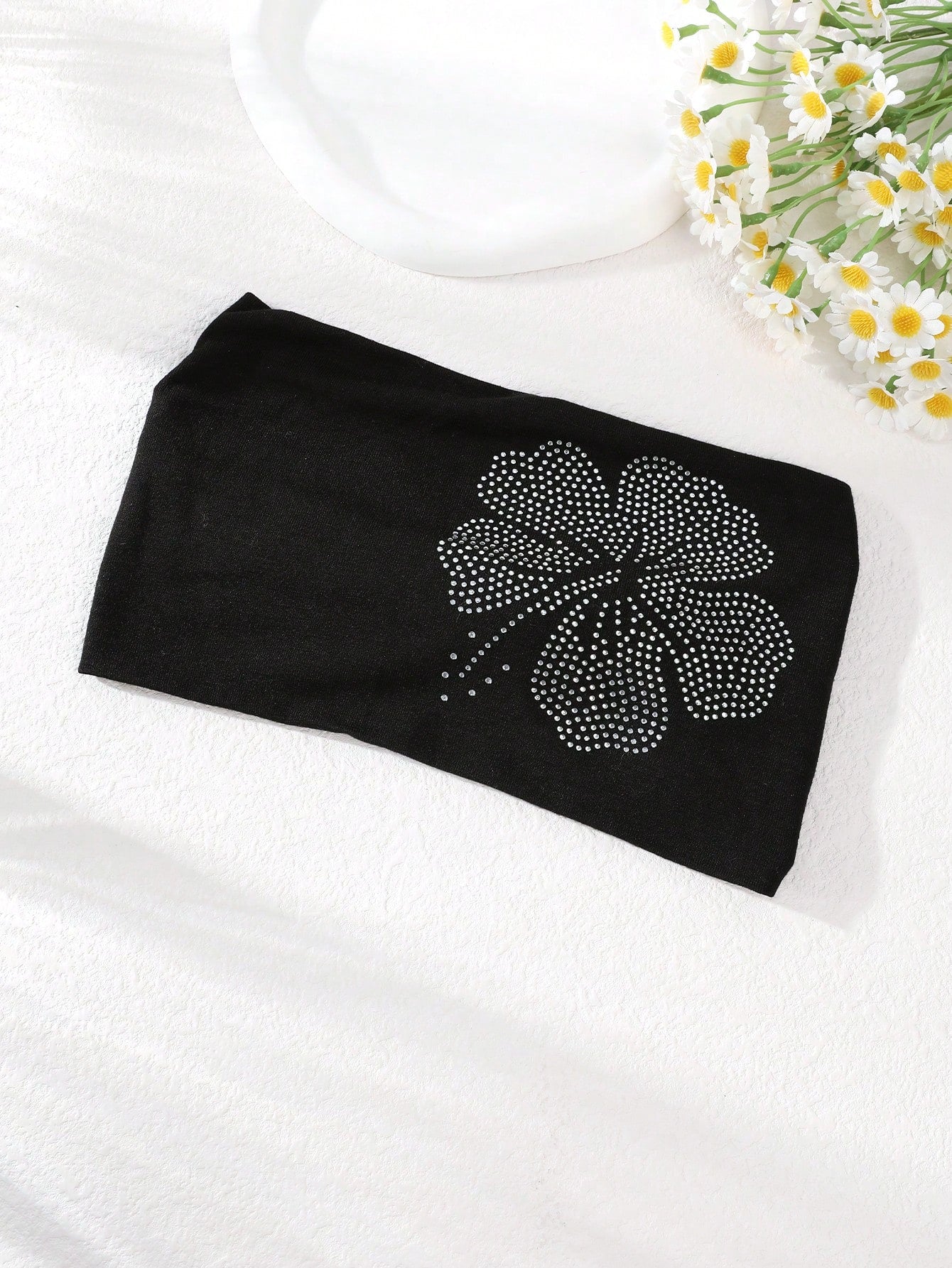 Retro Rhinestone Hibiscus Fashion Headband