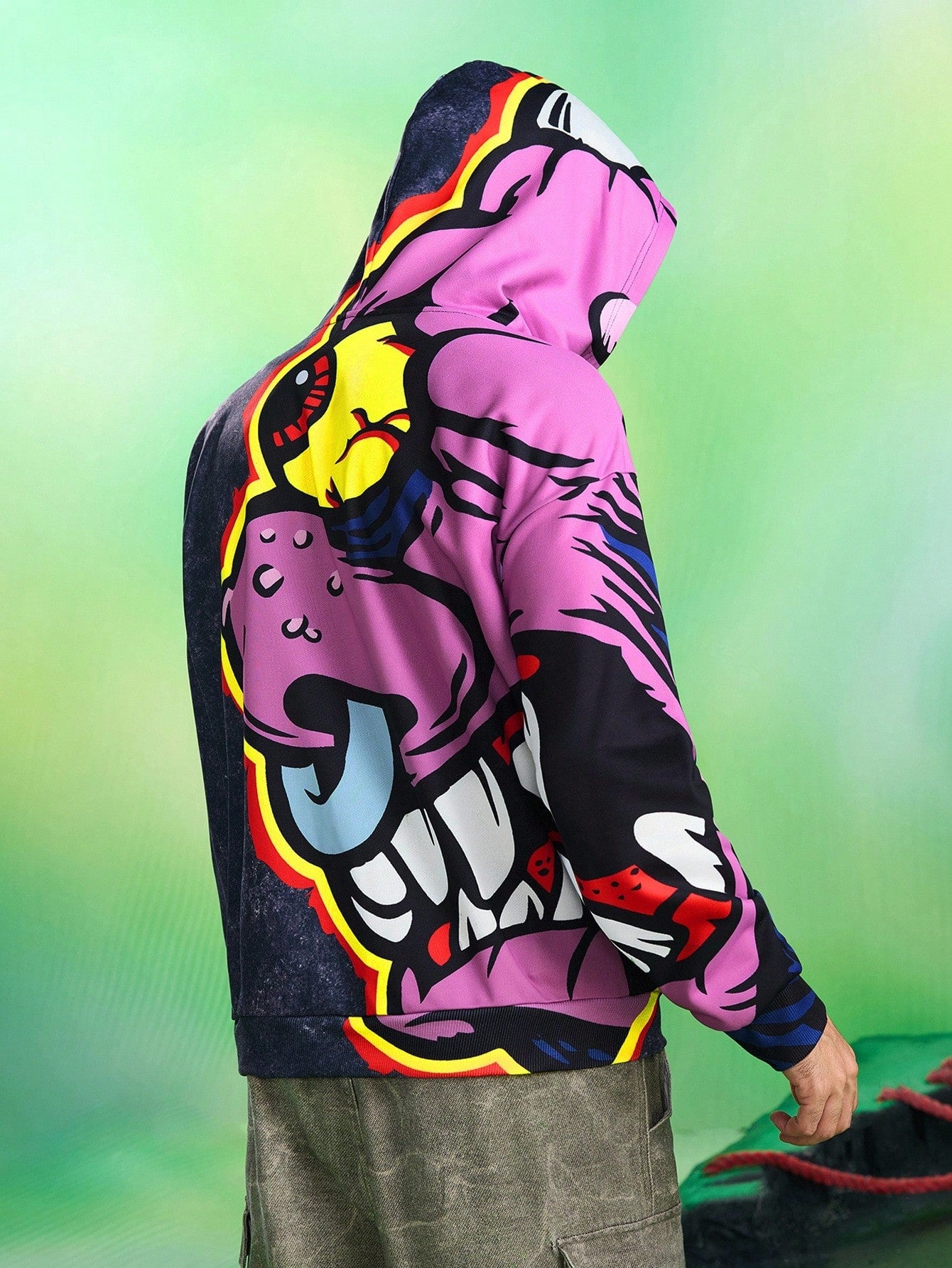Men Oversized Graphic Hoodie