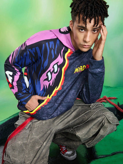 Men Oversized Graphic Hoodie