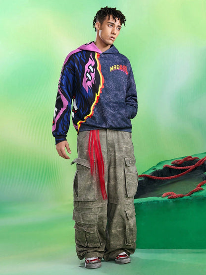 Men Oversized Graphic Hoodie