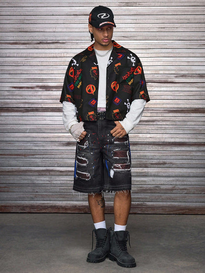 Men's Casual All-Over Print Summer Shirt