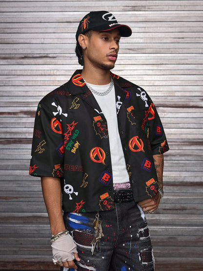 Men's Casual All-Over Print Summer Shirt